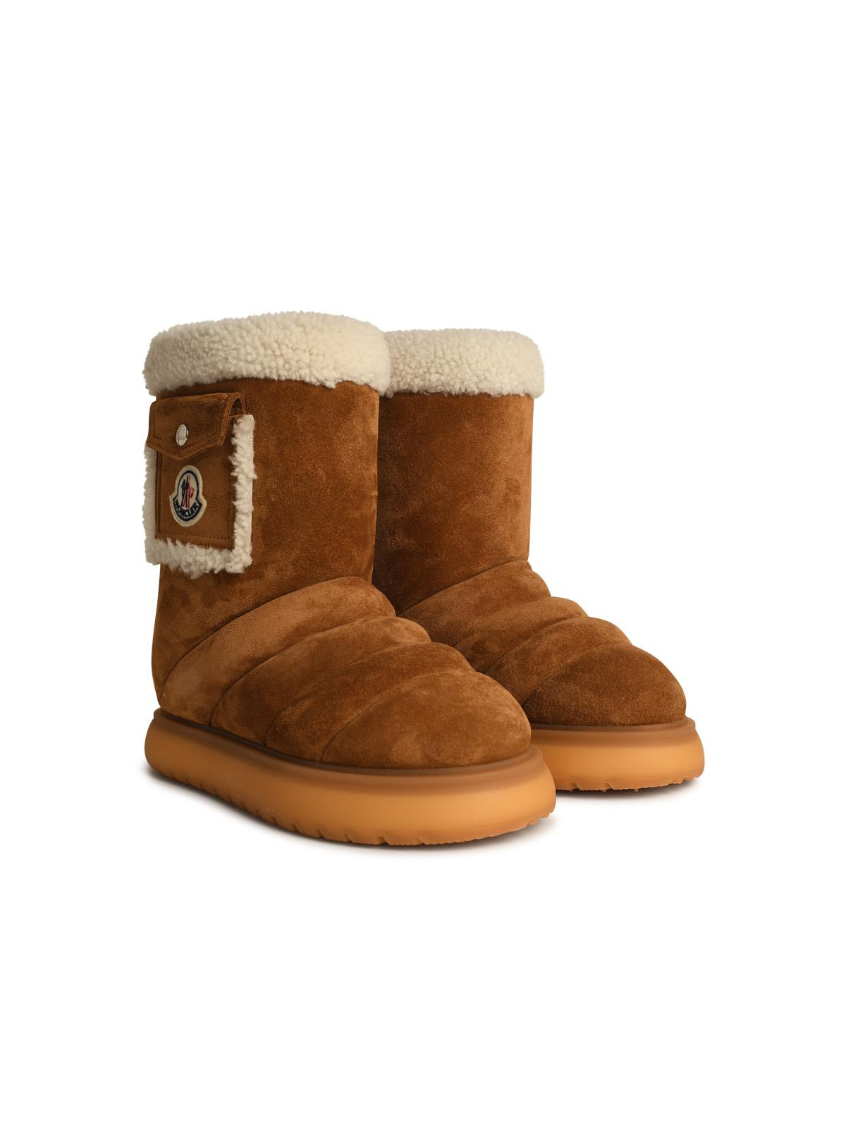 Moncler 'Gaia' Brown Suede Ankle Boots Women - 2