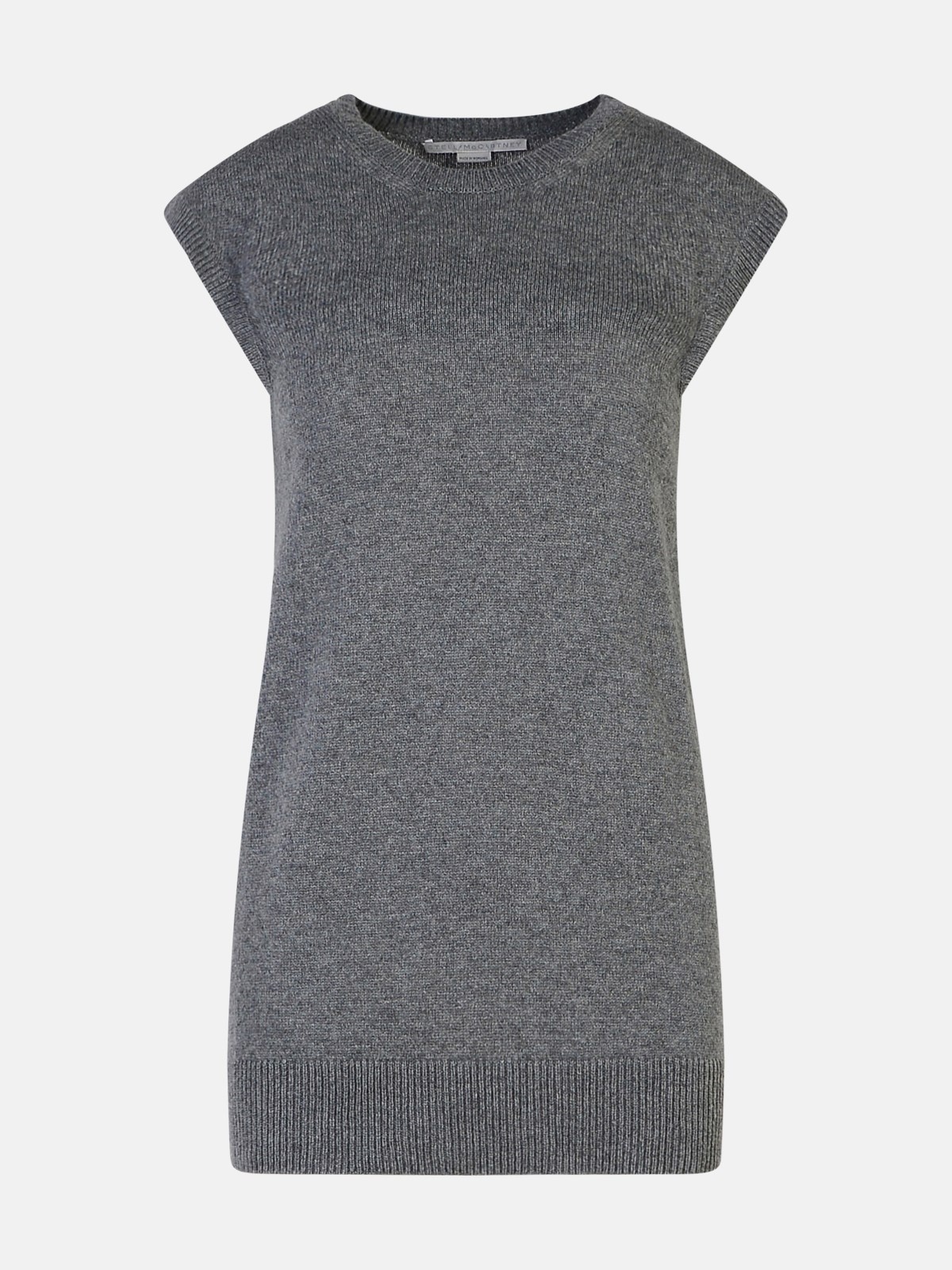 'STELLA MCCARTNEY' SLEEVELESS GREY CASHMERE SWEATER - 1