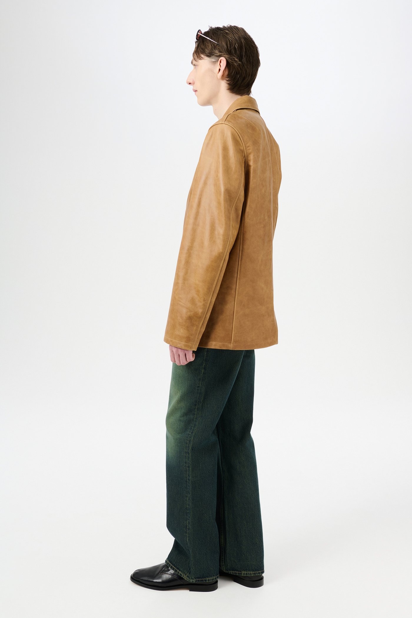 Our Legacy Opening Blazer Burnt Sugar Leather | REVERSIBLE