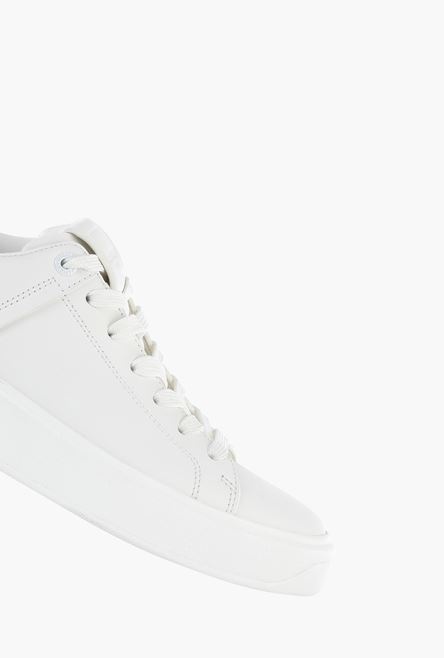 White calfskin and glittery black B-Court sneakers - 6