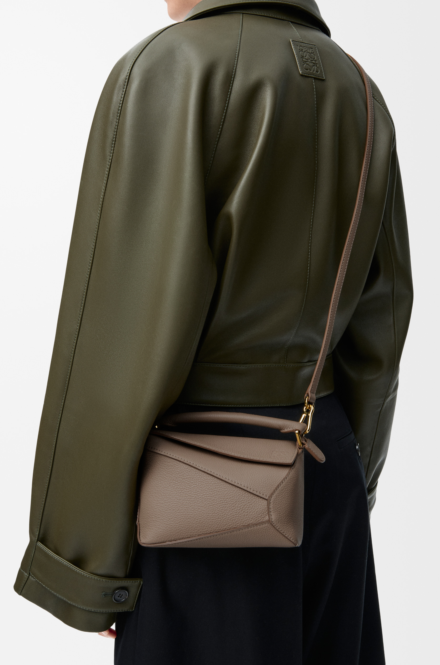 Mini Puzzle Edge bag in soft grained calfskin - 3