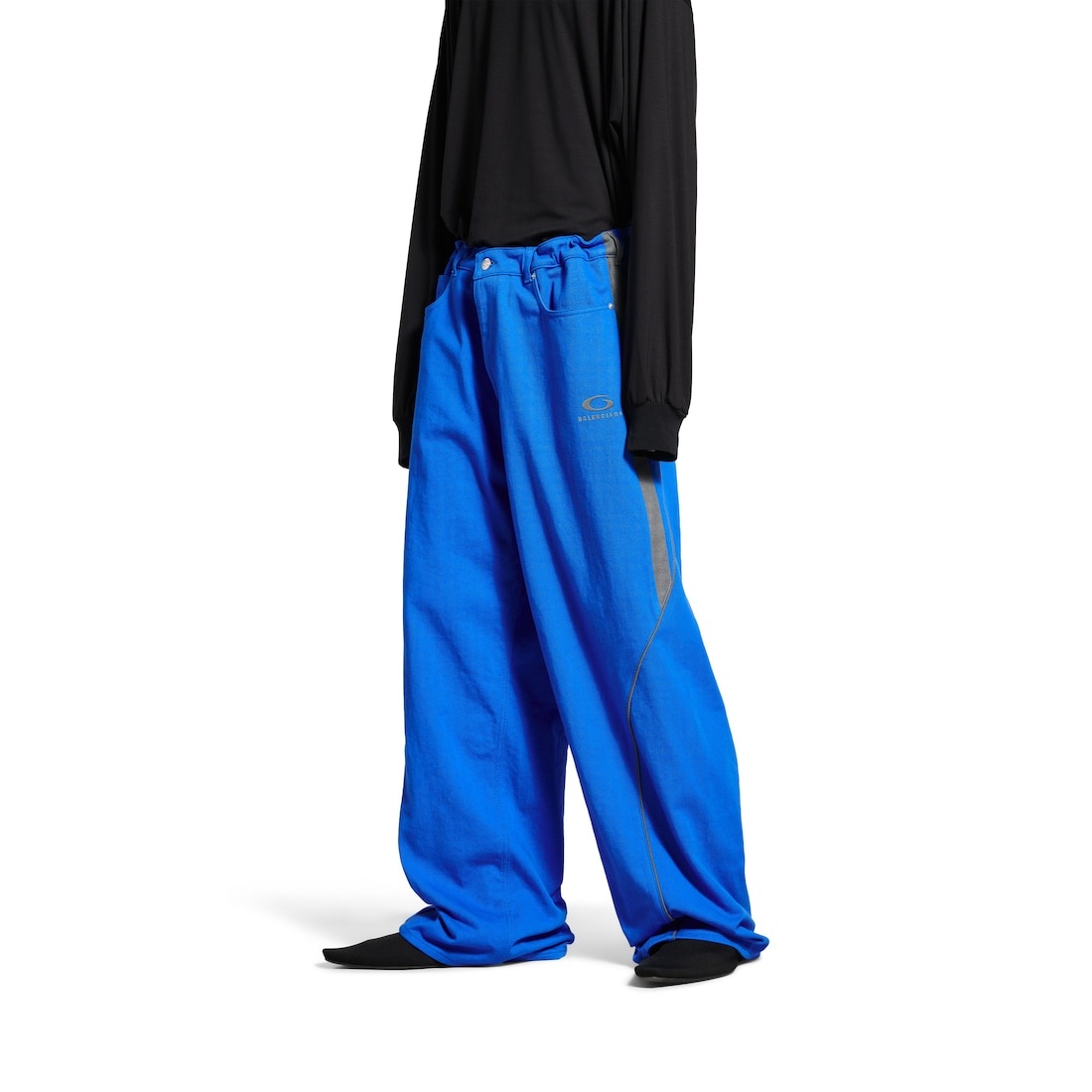 Men's Tracksuit Denim Pants in Royal Blue - 5