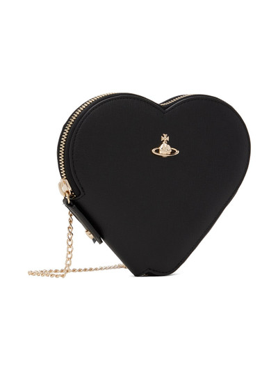 Vivienne Westwood Black New Heart Crossbody Bag outlook