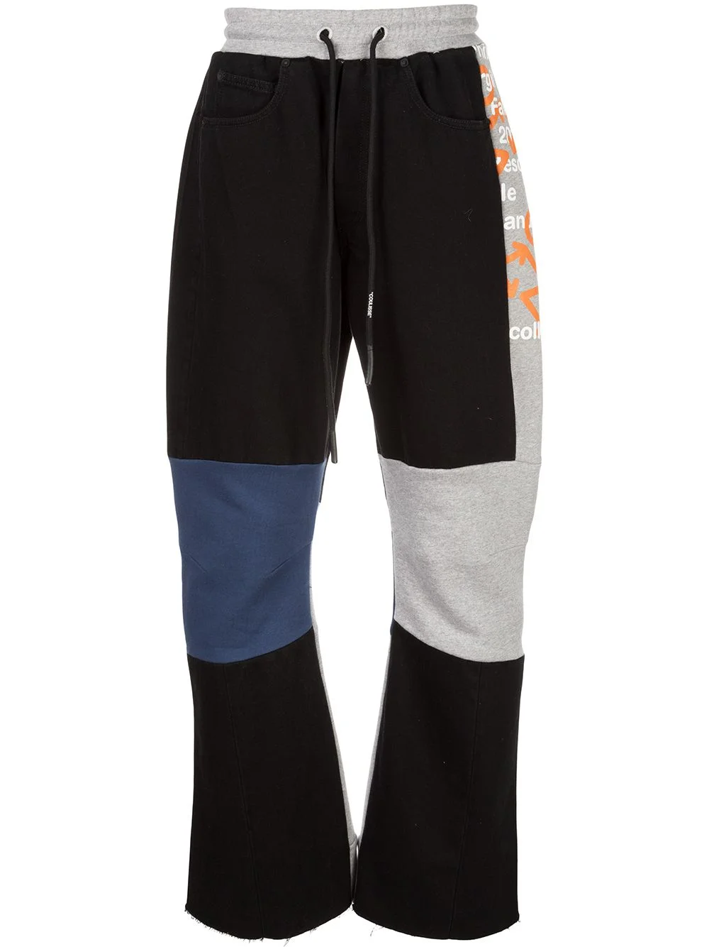 patchwork sweatpants - 1