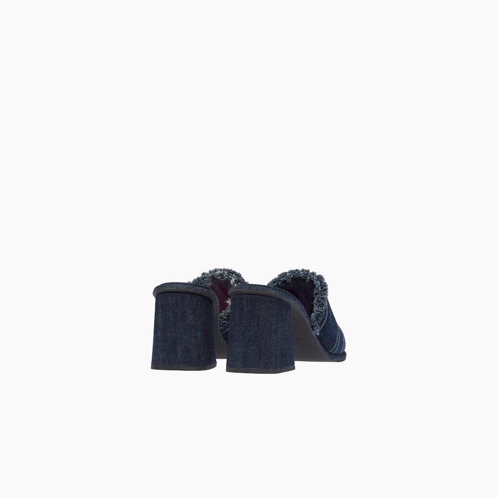 Denim sandals with raw-cut edges - 2