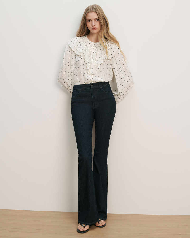 VERONICA BEARD GOMEZ RUFFLED BLOUSE outlook