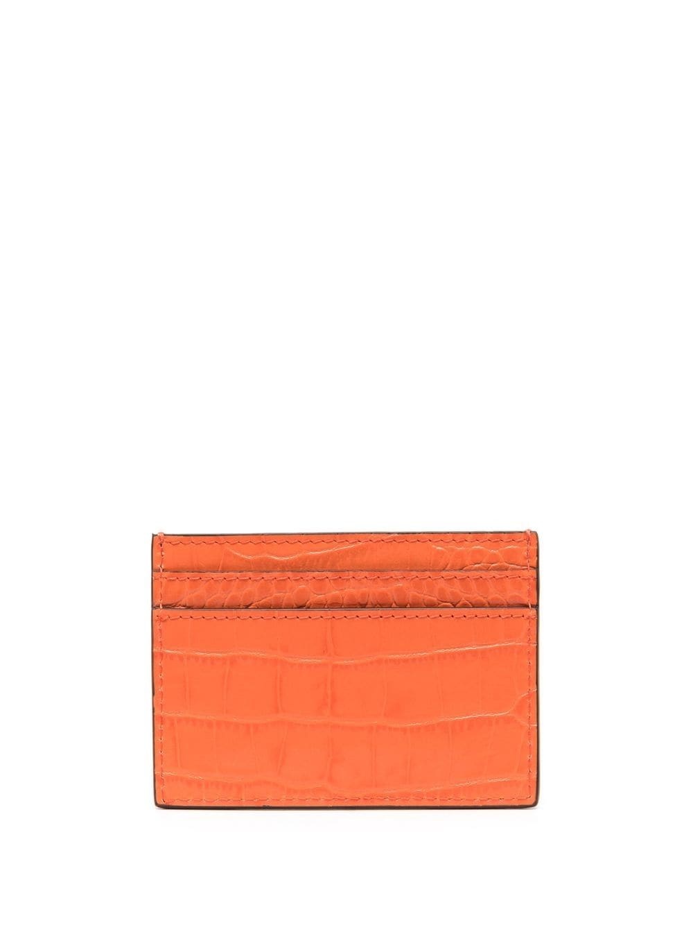 leather logo-lettering cardholder - 2