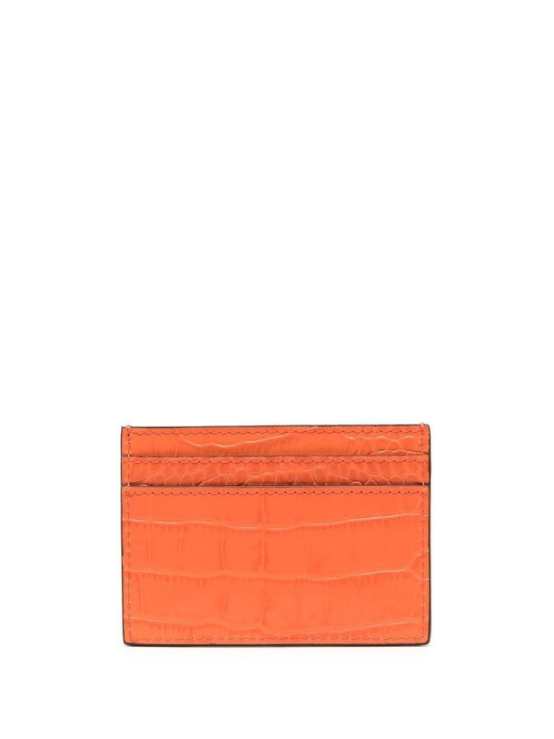 Moschino leather logo-lettering cardholder outlook