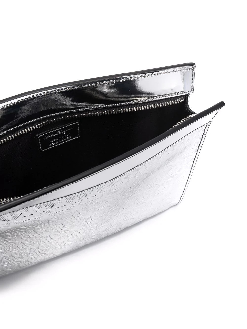 Gancini metallic leather clutch - 5