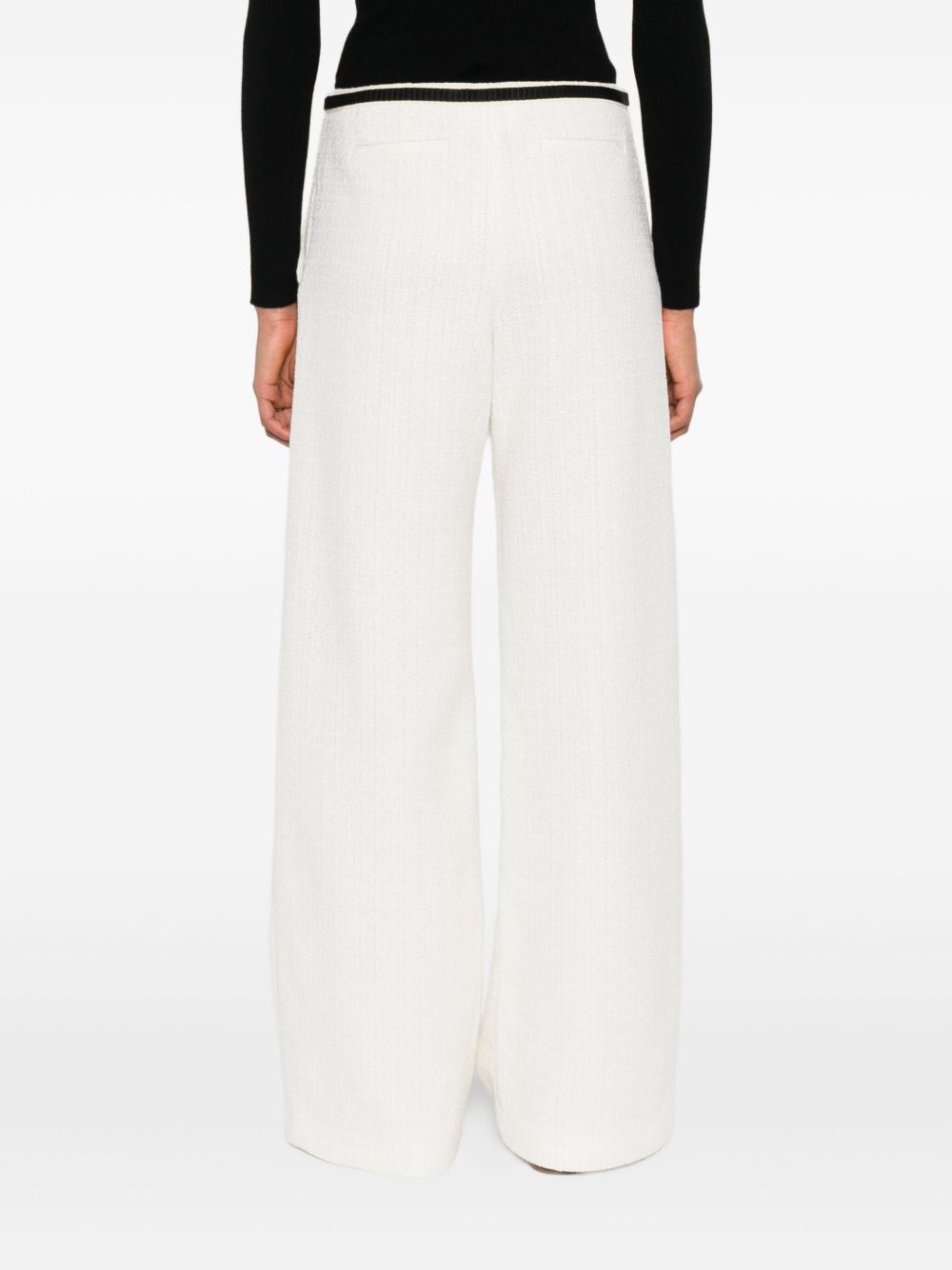 ribbon-detail pants - 4