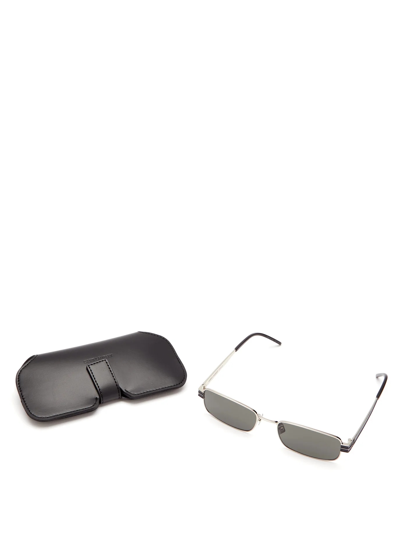 Rectangular metal sunglasses - 5