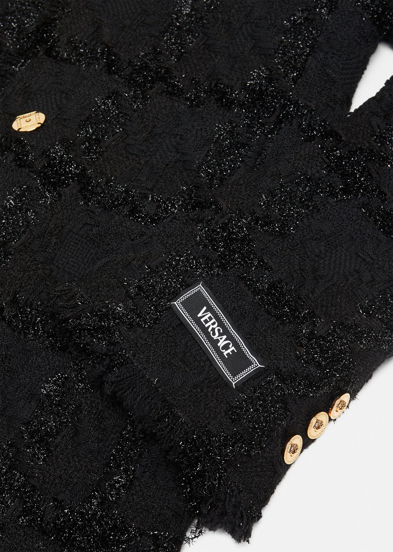 Spiked Tweed Long Coat 6