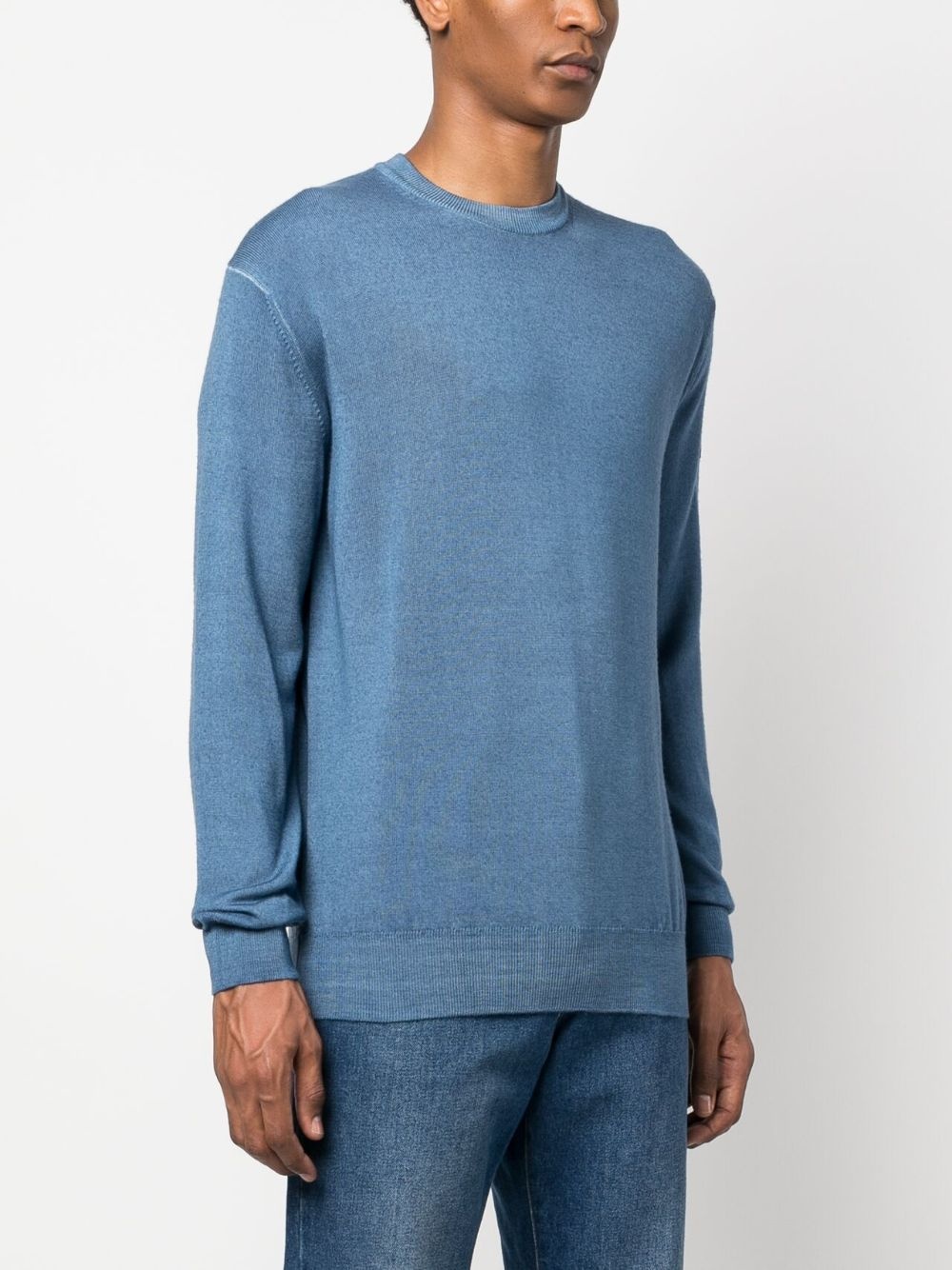 logo-patch fine-knit jumper - 3