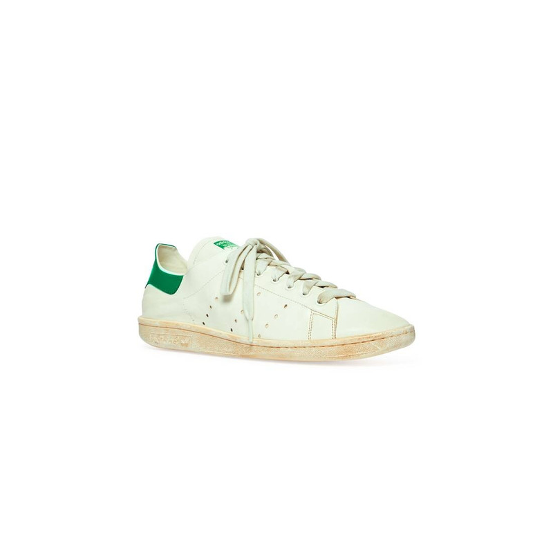 BALENCIAGA Men's Balenciaga / Adidas Stan Smith Worn-out Sneaker in Off White outlook