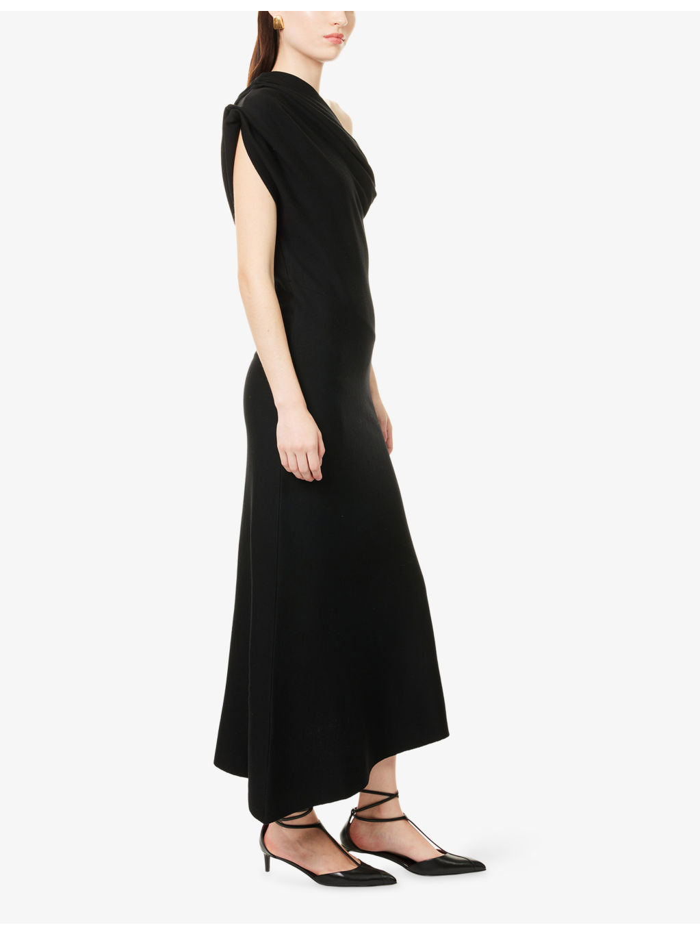 Coast One-Shoulder Wool-Blend Maxi Dress - 3