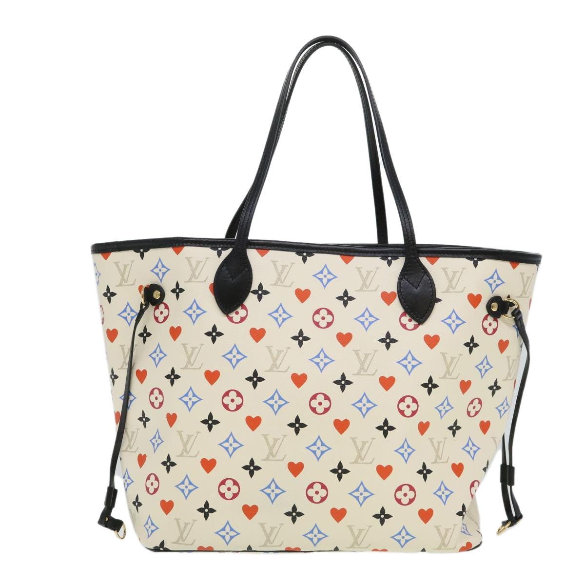 LOUIS VUITTON Monogram Game Neverfull MM Tote Bag White M57462 - 2