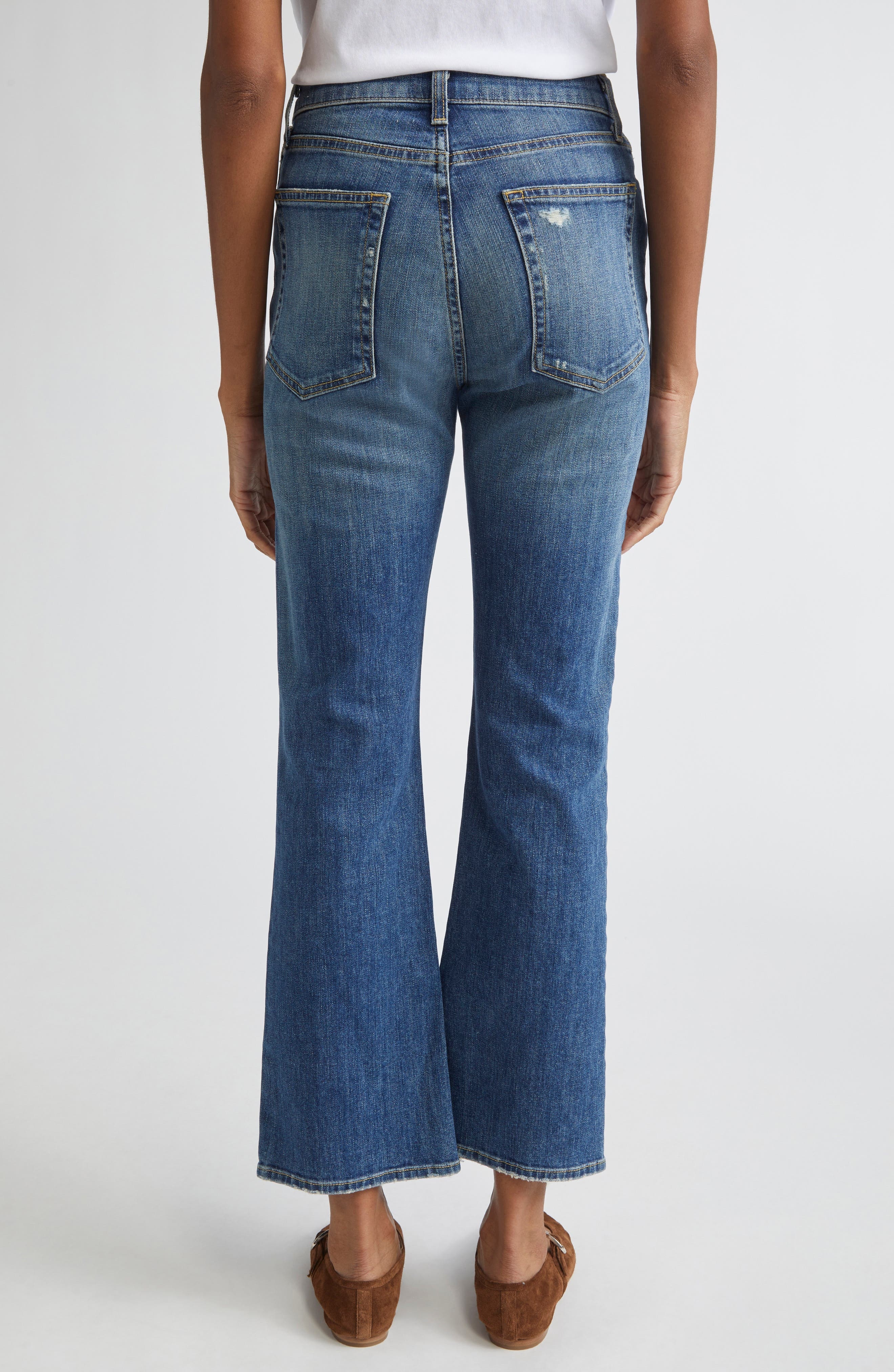Distressed Bootcut Jeans - 2