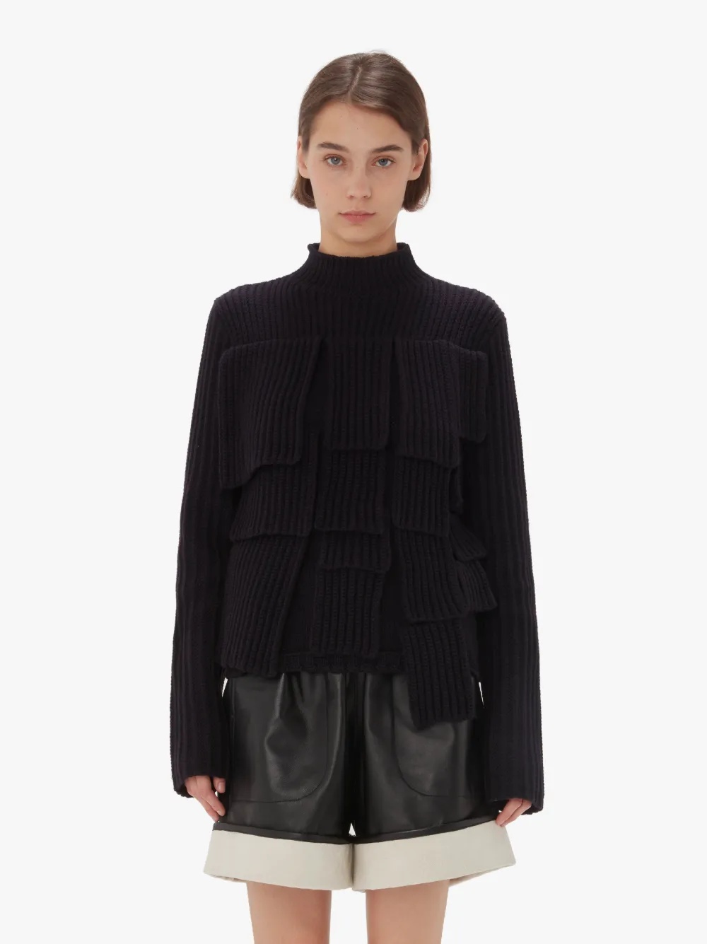 PANELLED FLAP SWEATER - 2