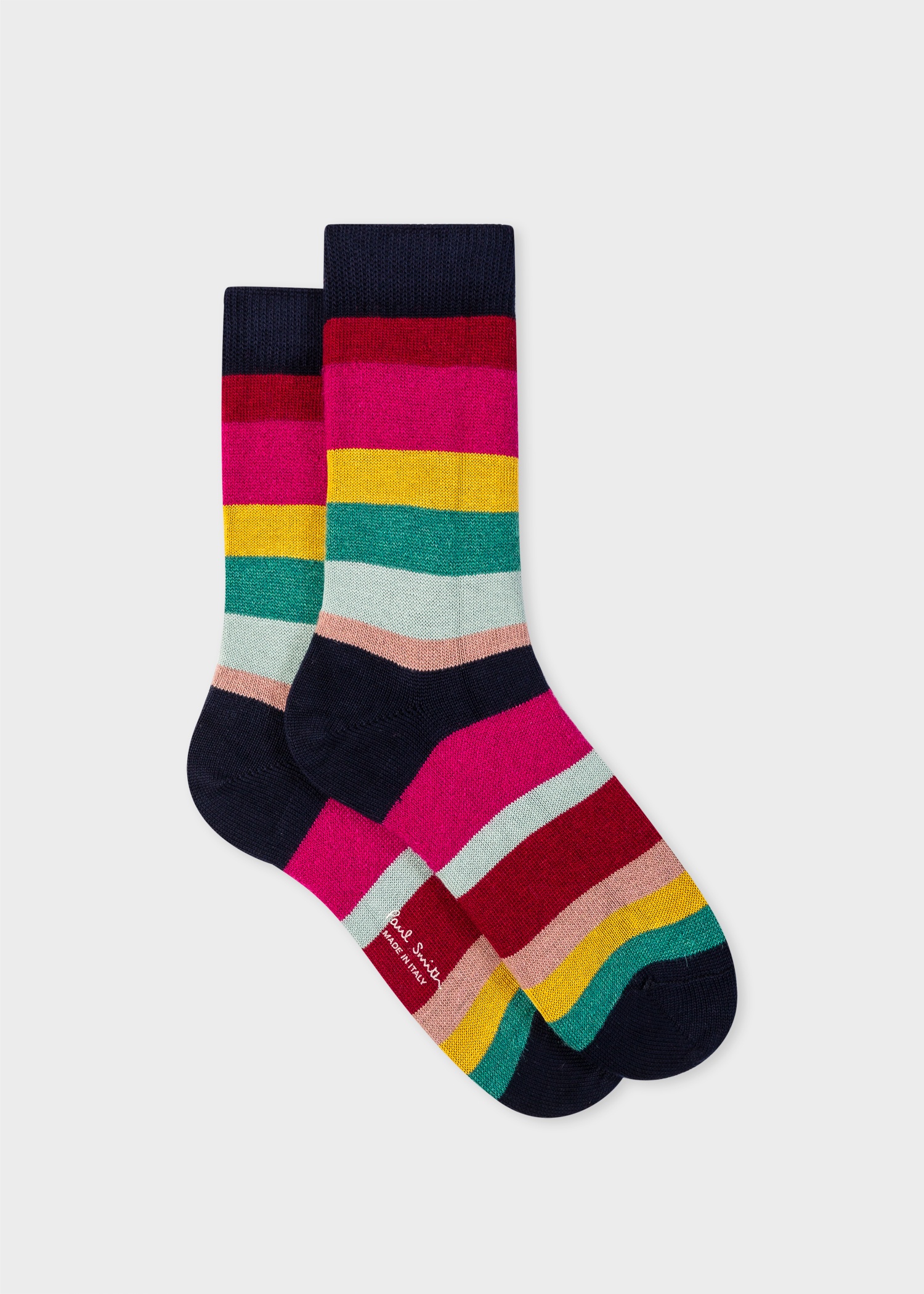 Women's Textured Swirl Stripe Cashmere-Blend Socks - 1