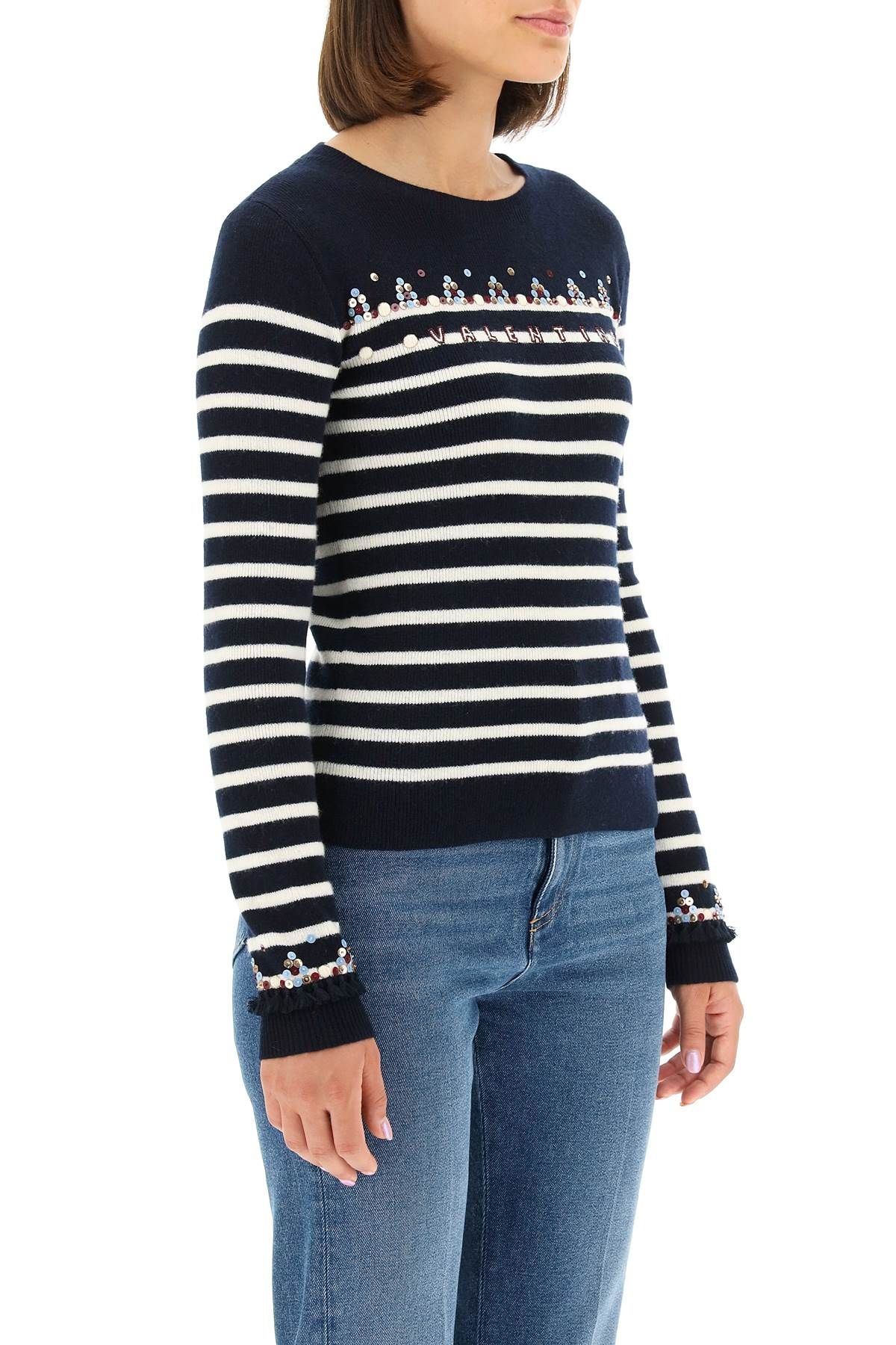 SEQUIN EMBROIDERED STRIPED SWEATER - 3