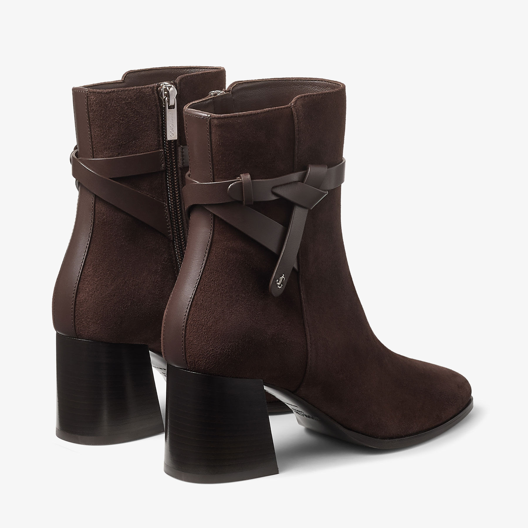 Lawton Ankle Boot 65
Chocolate Suede and Calf Leather Ankle Boots - 4