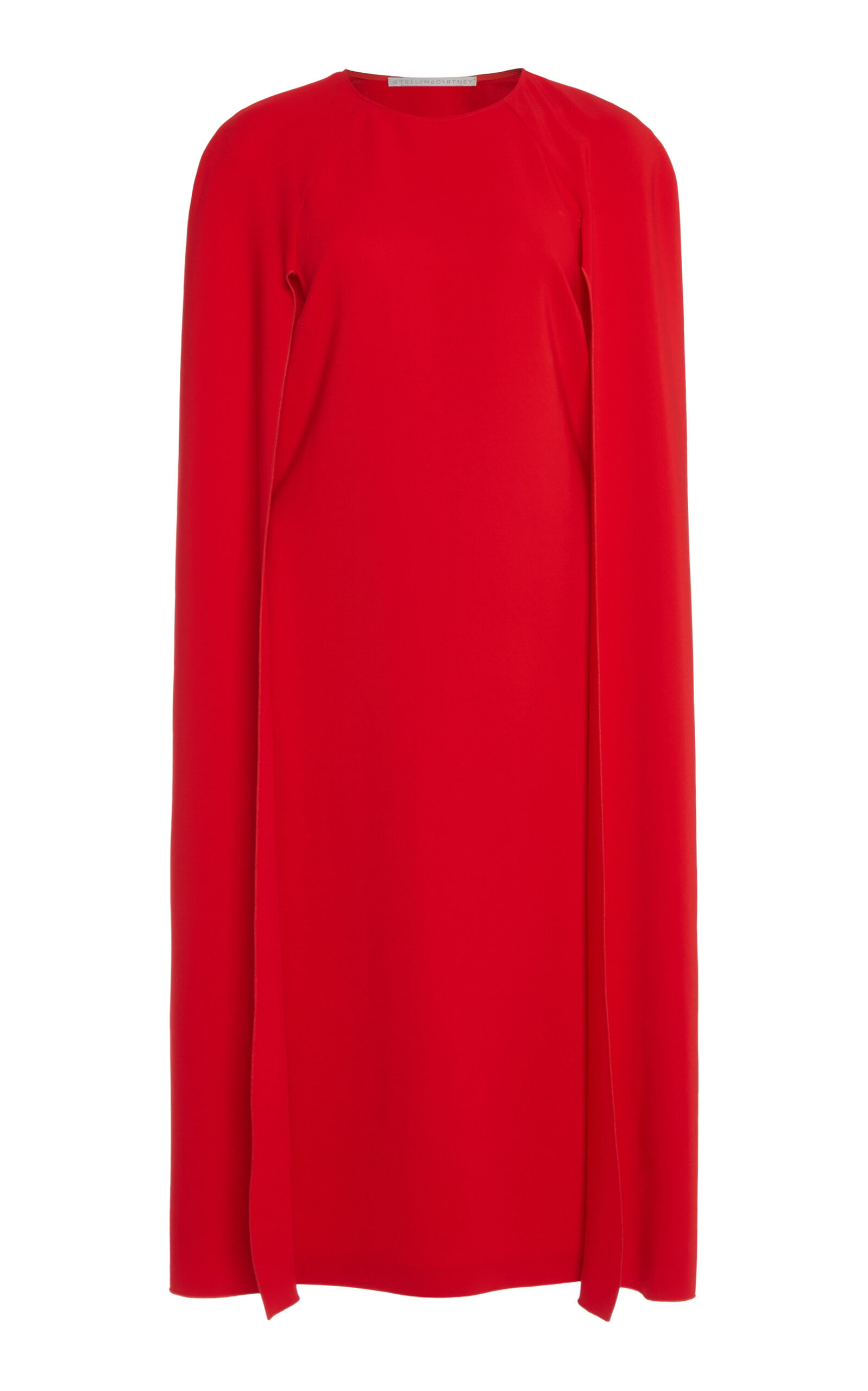Cape Sleeve Midi Dress red - 1