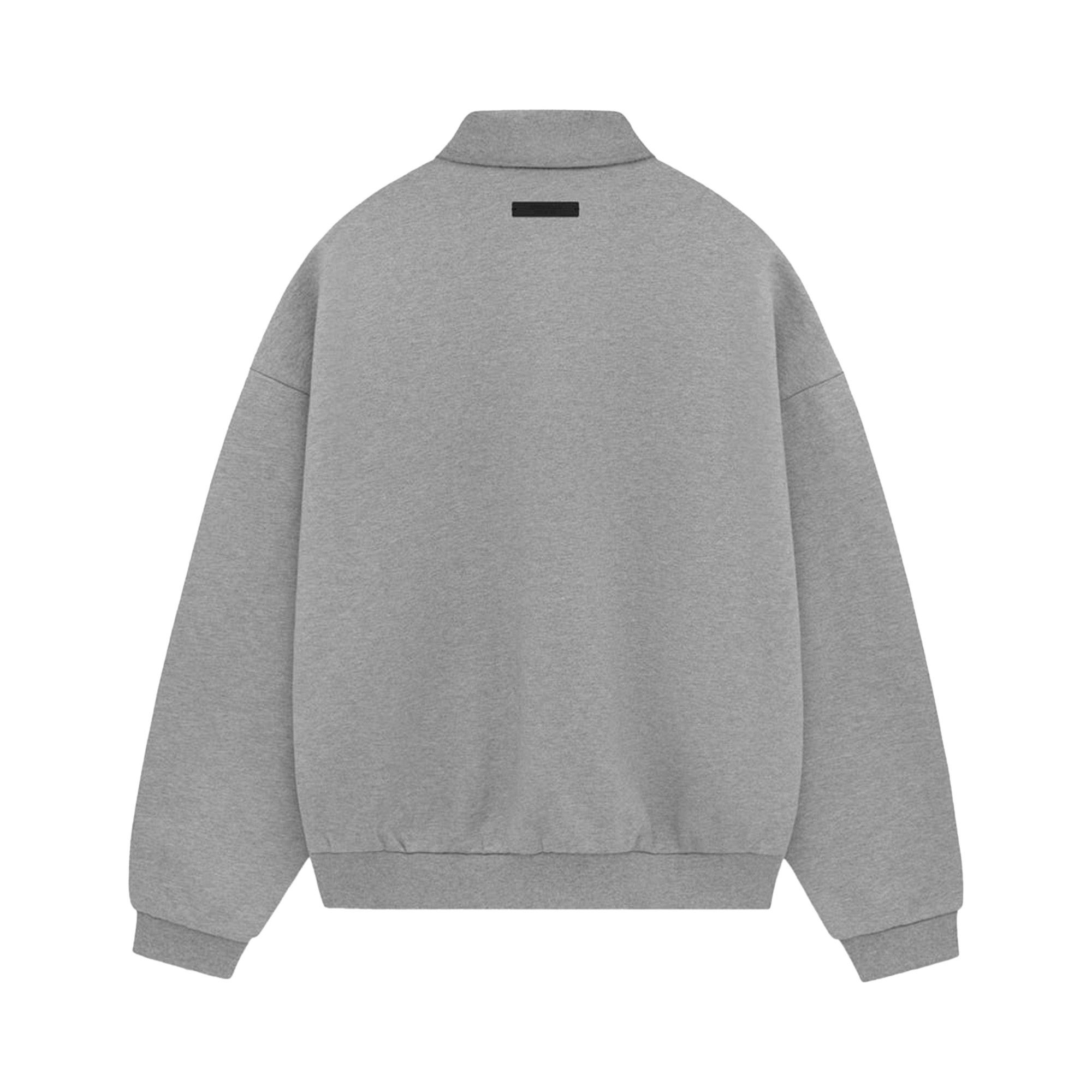 Fear of God Essentials Fleece Polo 'Dark Heather' - 2