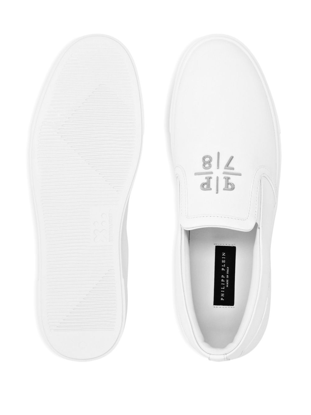 leather slip-on sneakers - 3