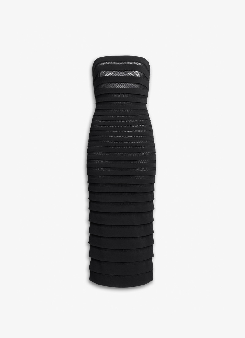 STRAPLESS TEXTURED KNIT DRESS 1
