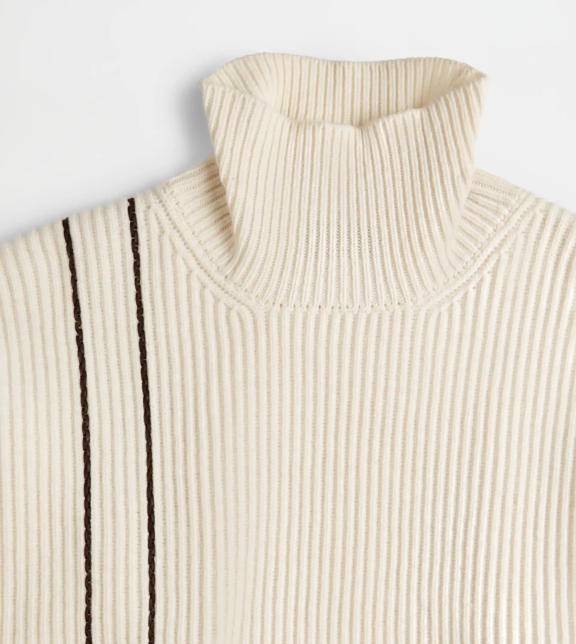 TURTLENECK IN WOOL AND CASHMERE - WHITE - 2