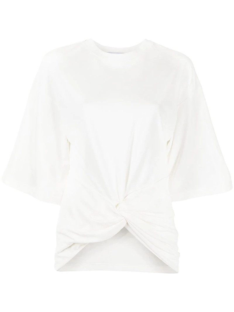 gathered crew-neck T-shirt 1