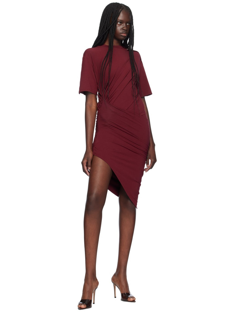 MUGLER Red Draped Pierced Minidress outlook