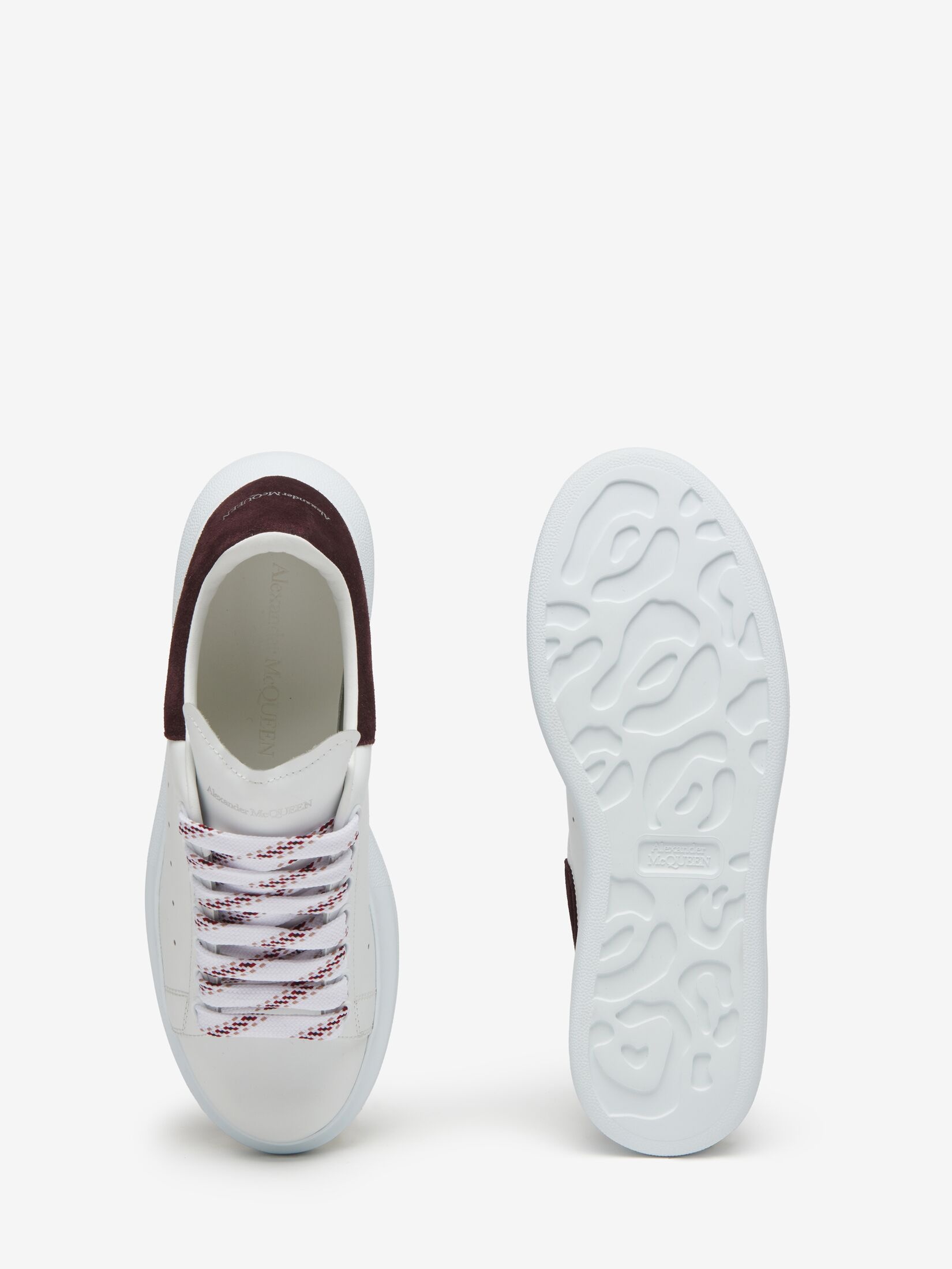 Women's Oversized Sneaker in White/dark Burgundy - 4