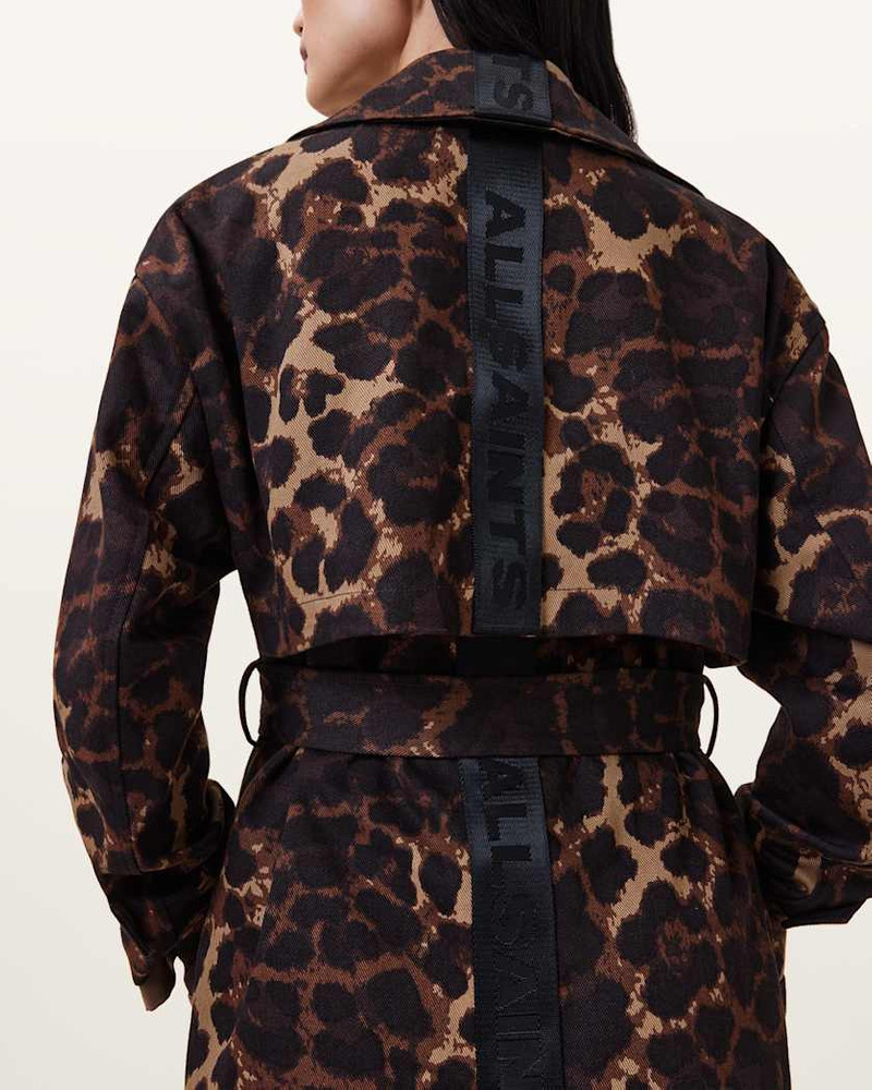 ABEL LEOPARD PRINT TRENCH COAT 4