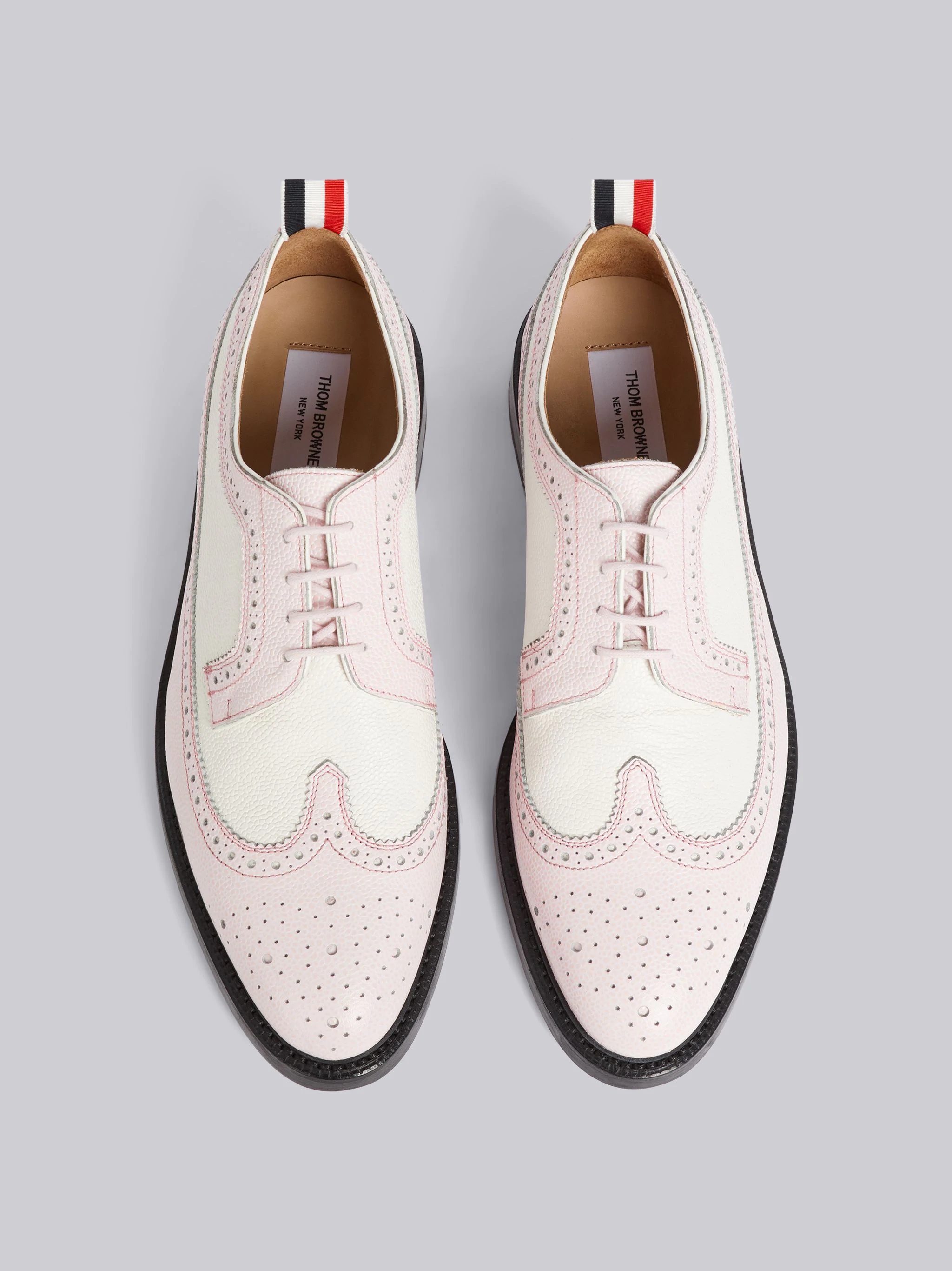 Pink Pebbled Spectator Brogue - 4