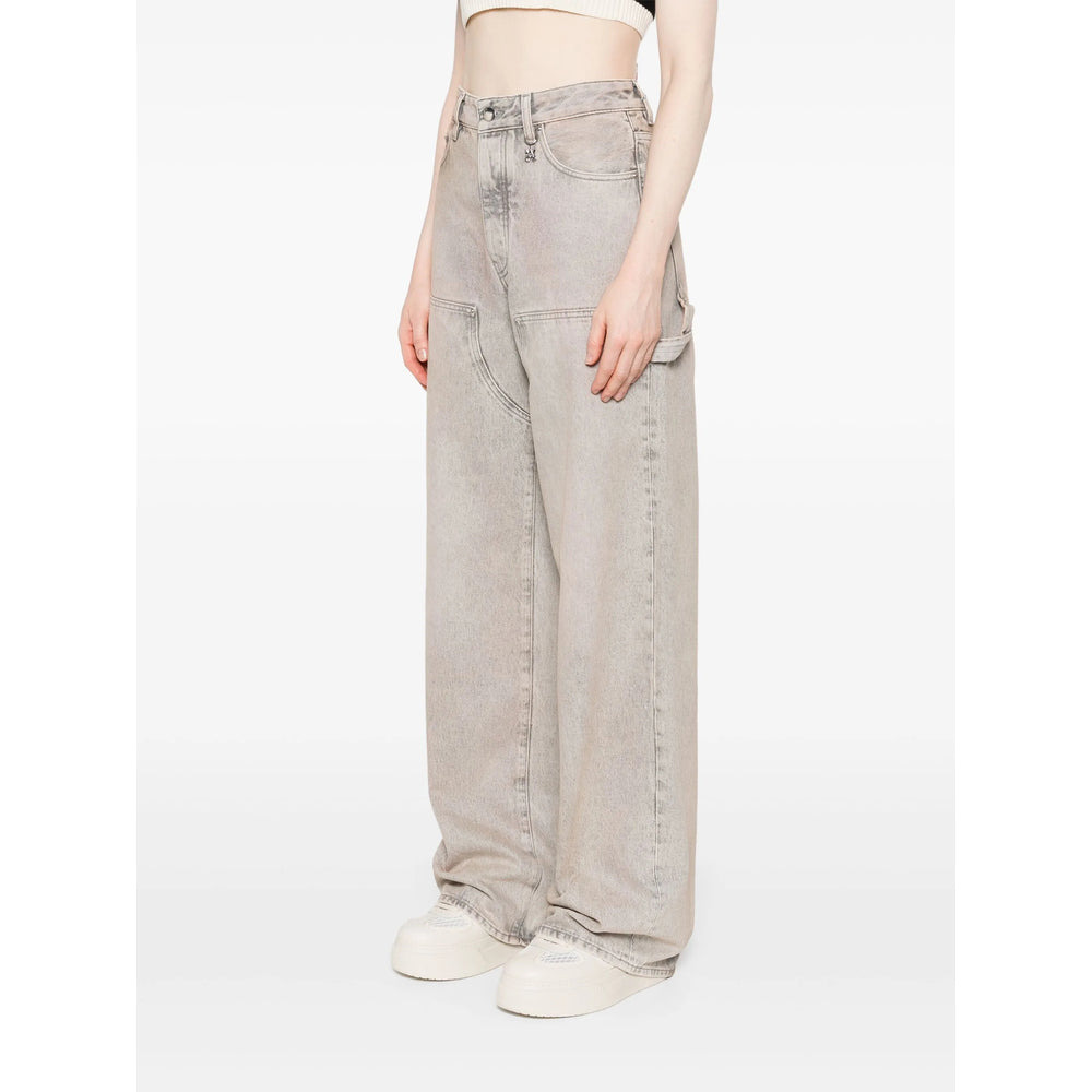 Amiri Neutrals Denim - Wide-Leg Jeans Women - 4