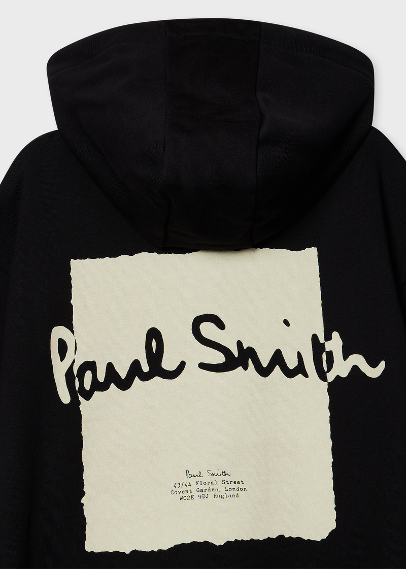 Black Signature Logo Print Hoodie 3