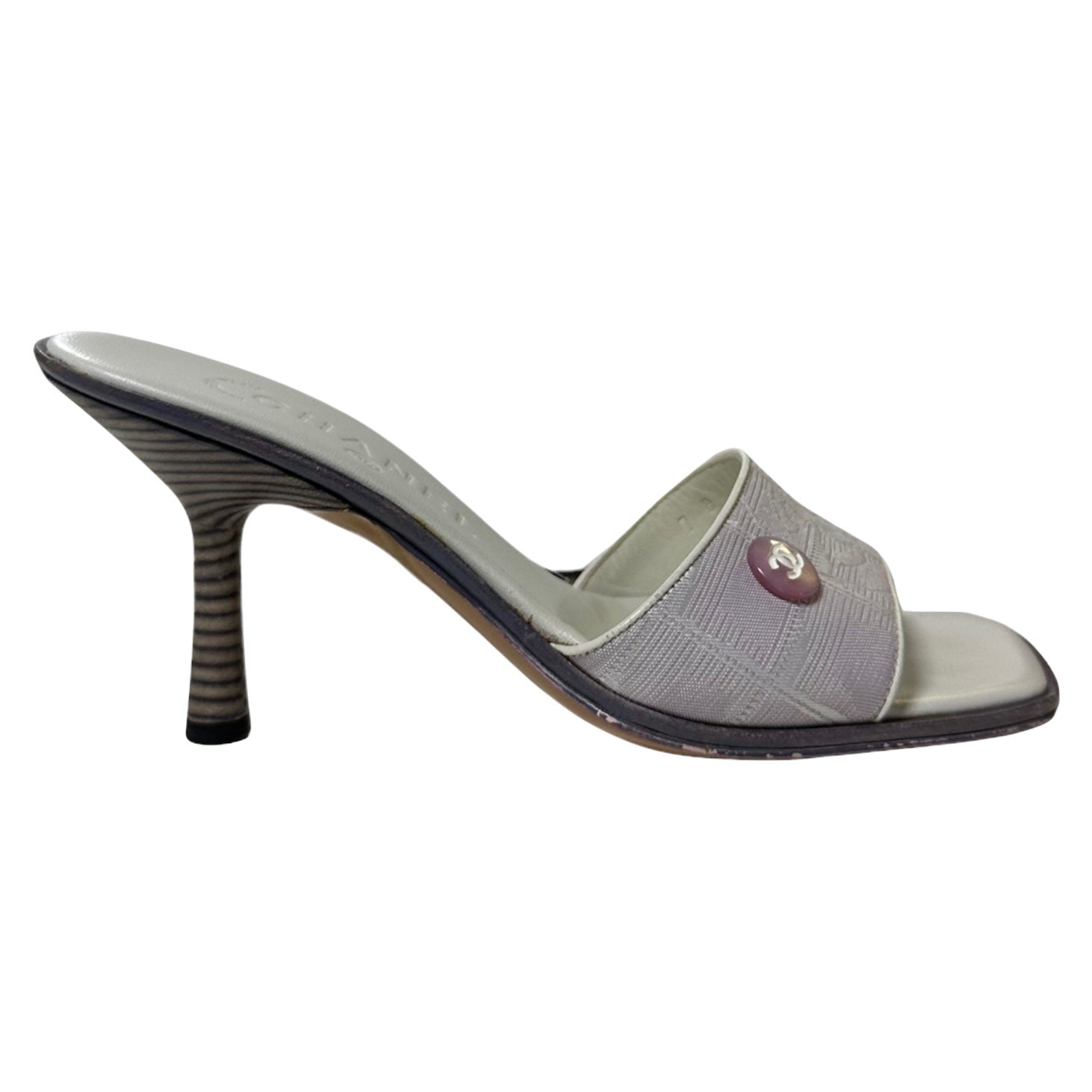 CHANEL Travel Line CC Logo Canvas Sandals - 4