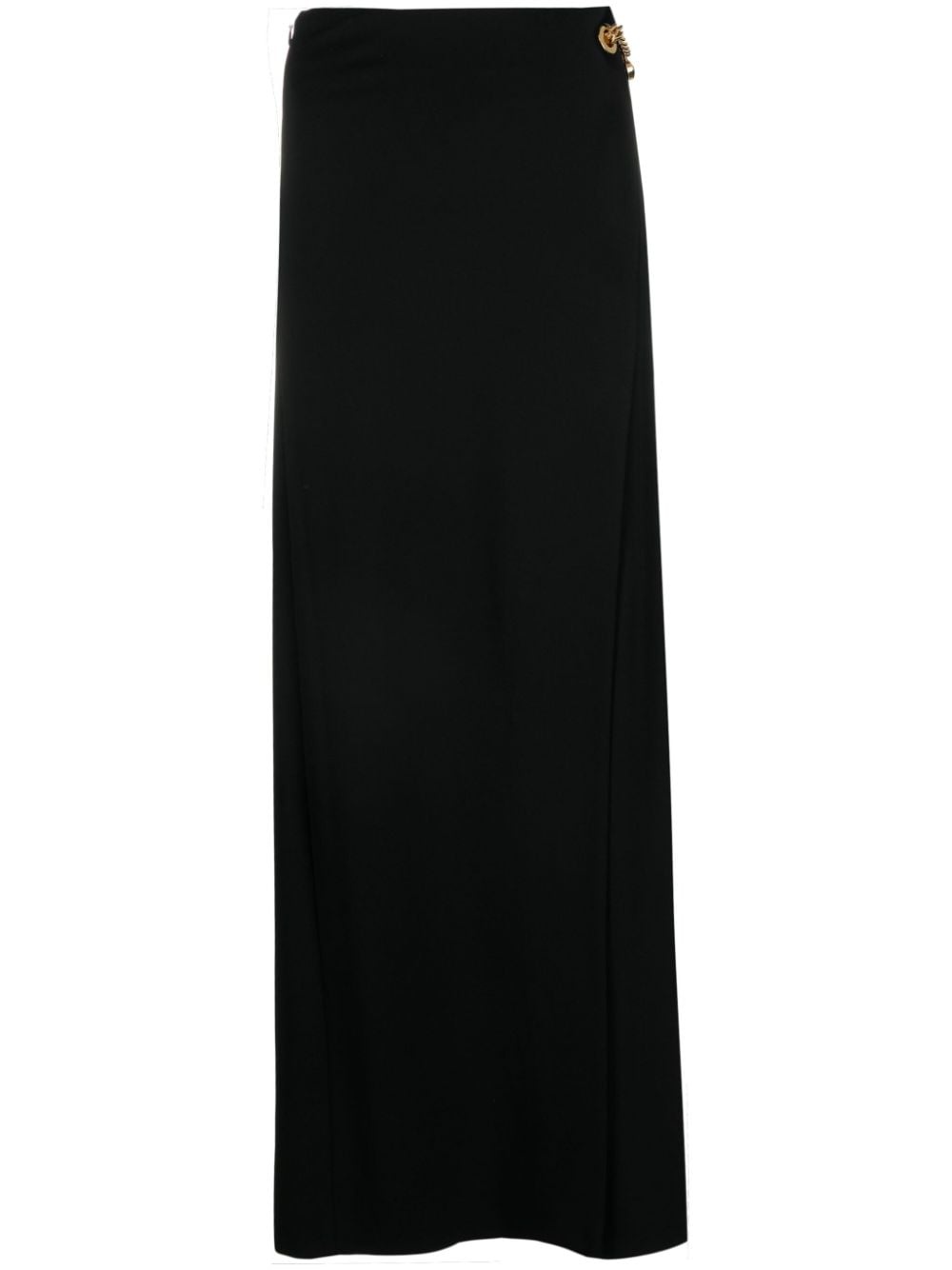 padlock-detail asymmetric maxi skirt - 1