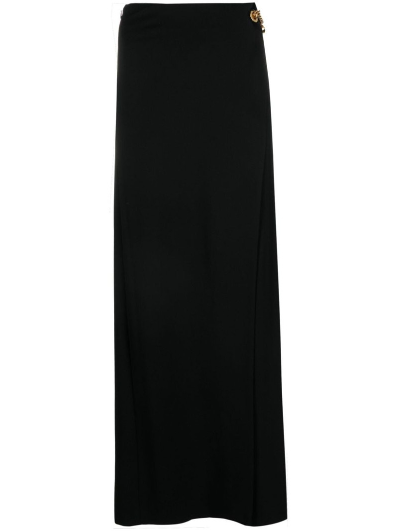 padlock-detail asymmetric maxi skirt 1