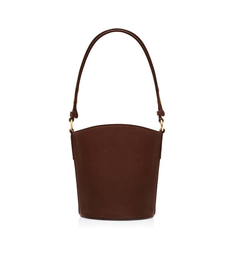 PALMELLATO-EFFECT LEATHER WHITNEY SMALL BUCKET BAG 3