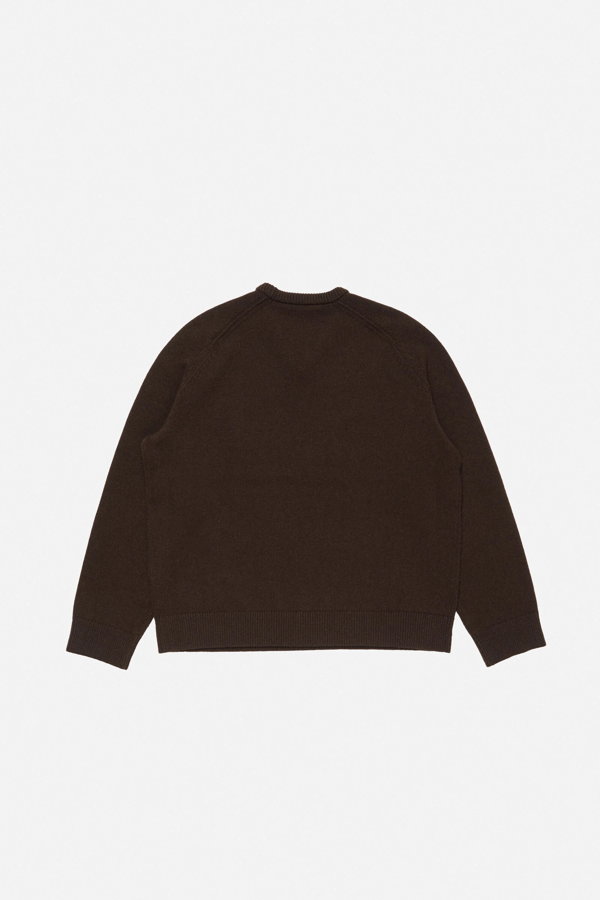 Wool v-neck sweater - Dark brown - 7