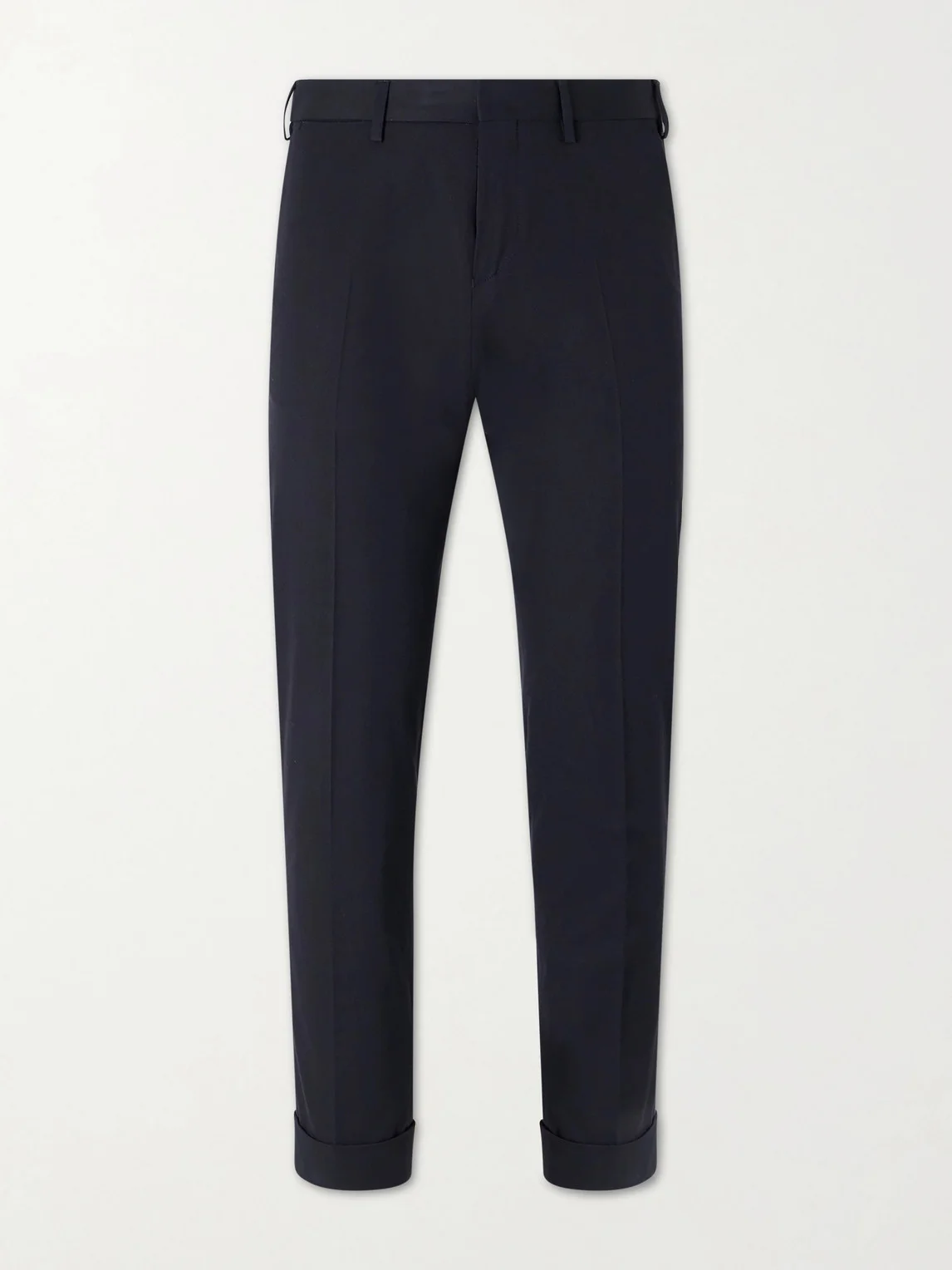 Straight-Leg Cotton and Wool-Blend Trousers - 1
