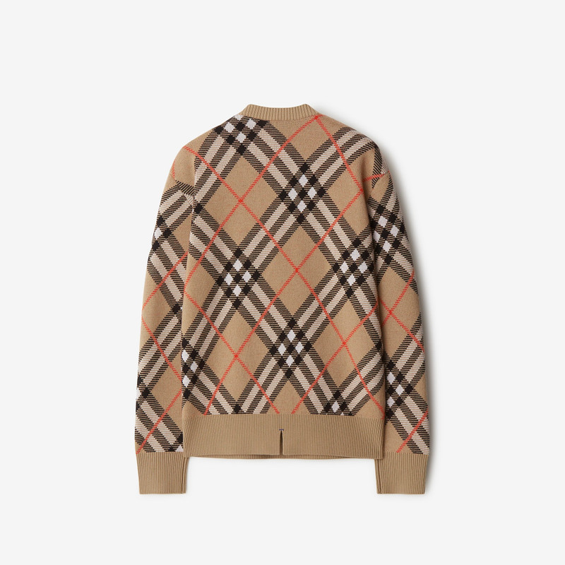 Check Wool Blend Sweater 5