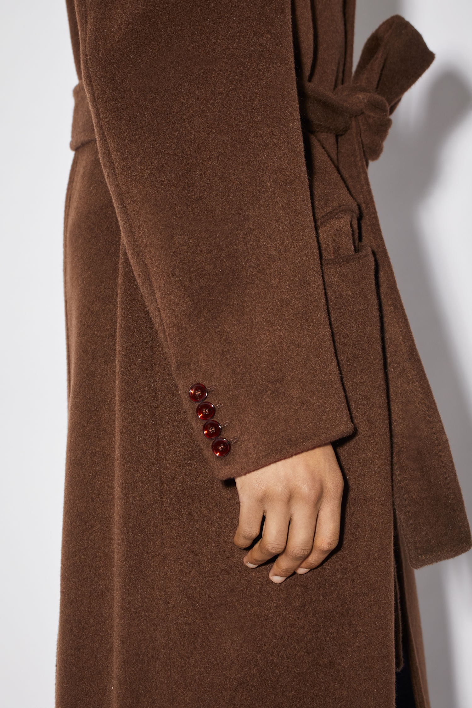 Long tailored coat - Pecan brown - 7