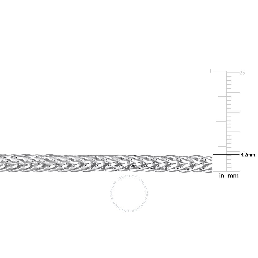 Amour - AMOUR Foxtail Chain Bracelet In Sterling Silver, 9 In - 3