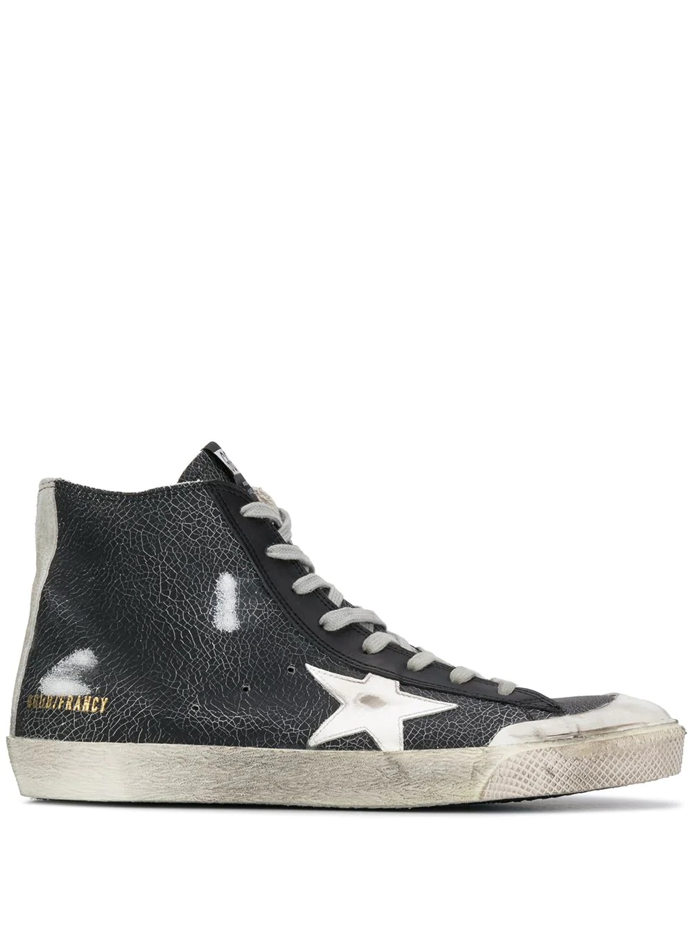 star print hi top sneakers - 1