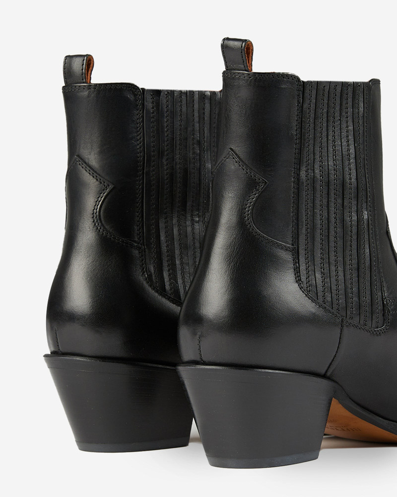 Leather cowboy ankle boots 3
