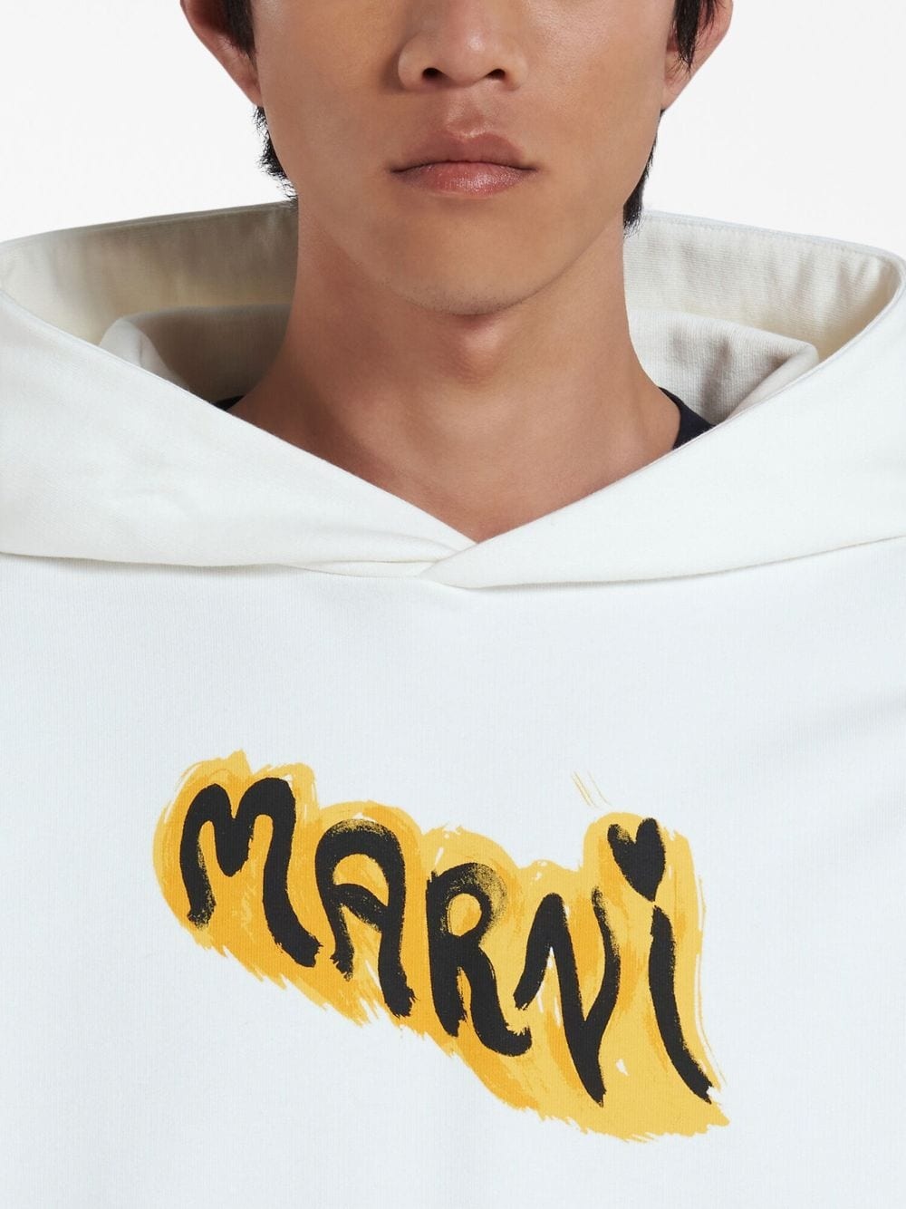 logo-print cotton hoodie - 5