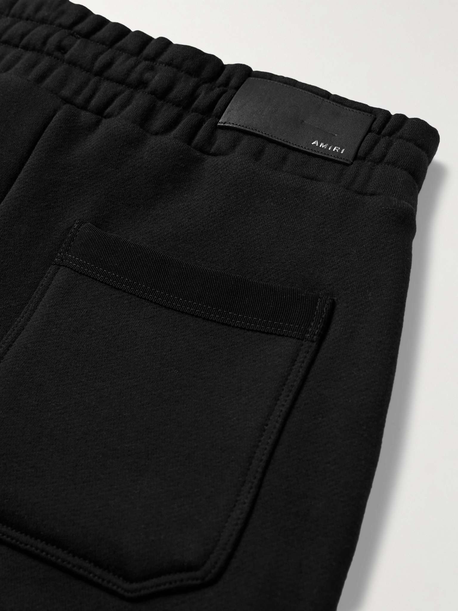 Wide-Leg Grosgrain-Trimmed Cotton-Jersey Drawstring Shorts - 5